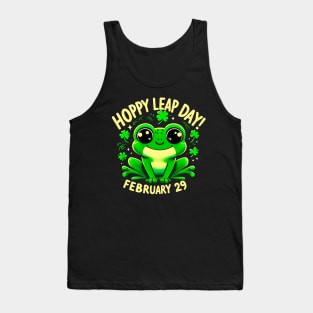 Funny Frog Hoppy Leap Day February 29 Birthday Leap Year Tank Top